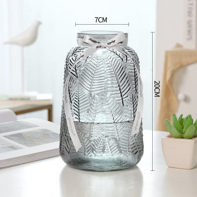 Textured Glass Storage Jar