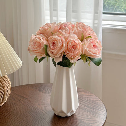 Lifelike Faux Rose Floral Arrangement