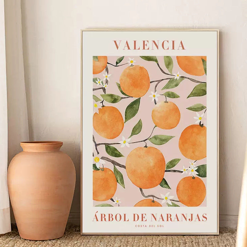 Framed Citrus Themed Botanical Wall Art Homeandso
