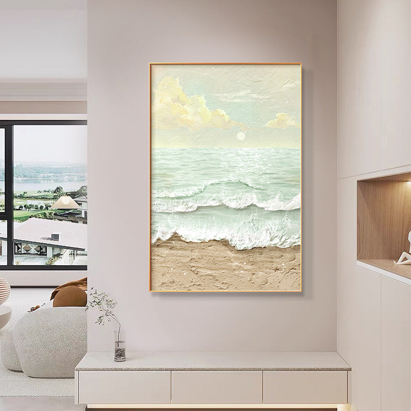 Framed Coastal Beach Landscape Wall Art Homeandso