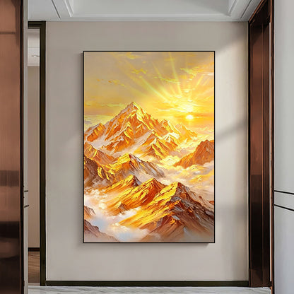Mountain Sunrise Landscape Canvas Art Homeandso