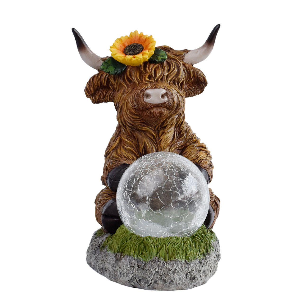 Decorative Highland Cow Solar Lantern Homeandso