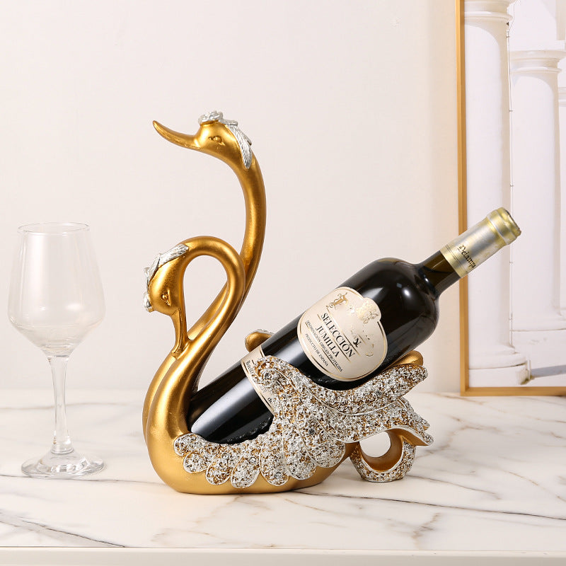 Elegant Swan Wine Bottle Holder Homeandso
