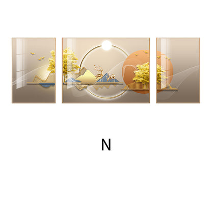 Abstract Elephant-Themed Canvas Triptych Art Homeandso