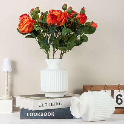 Textured Ceramic Flower Vase