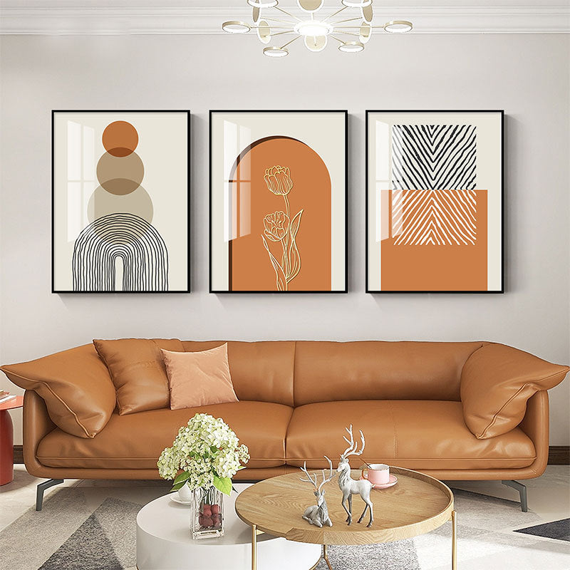 Framed Geometric Landscape Art Set Homeandso