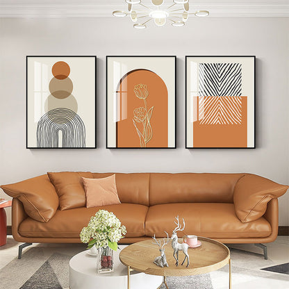 Framed Geometric Landscape Art Set Homeandso