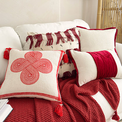 Decorative Geometric Patterned Throw Pillow