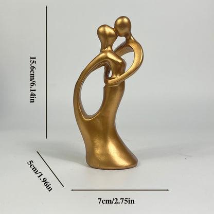 Artistic Couple Embrace Sculpture Homeandso