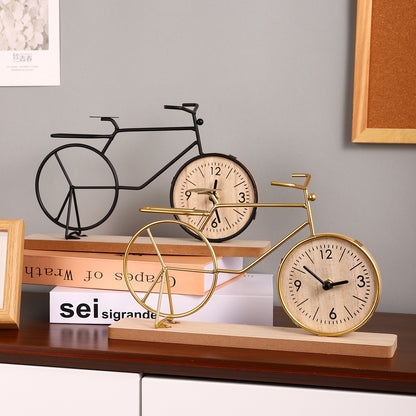 Bicycle-Themed Decorative Analog Clock Homeandso