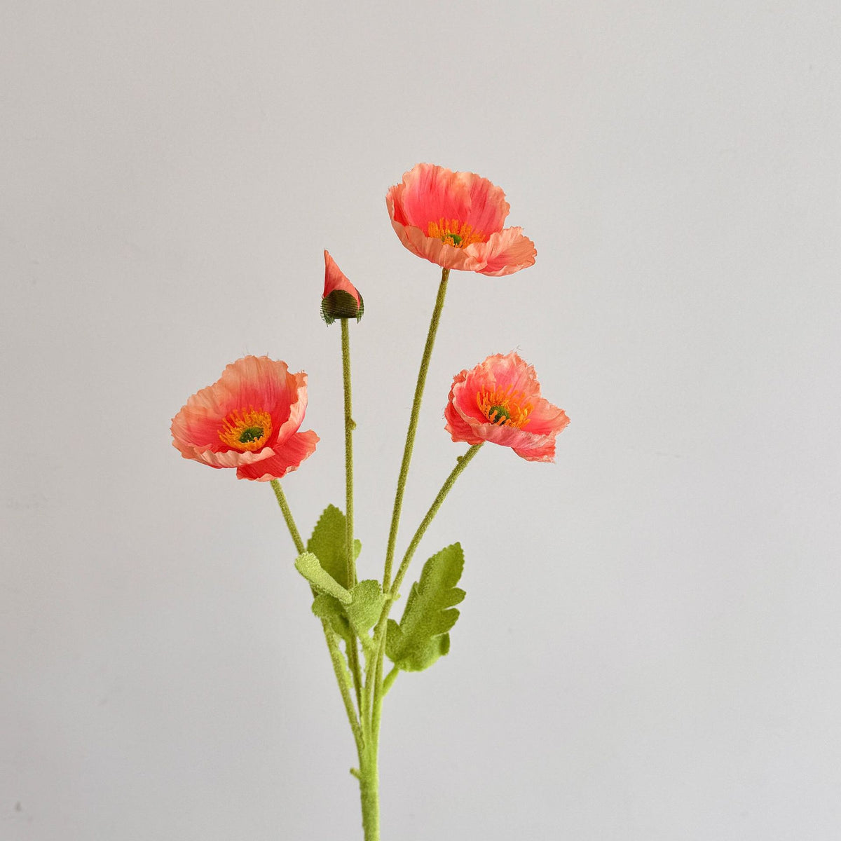 Realistic Poppy Floral Stem for Flower Arrangements