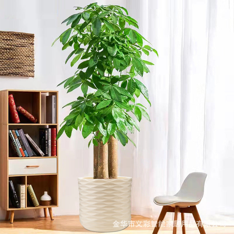 Decorative Textured Ceramic Planter Homeandso