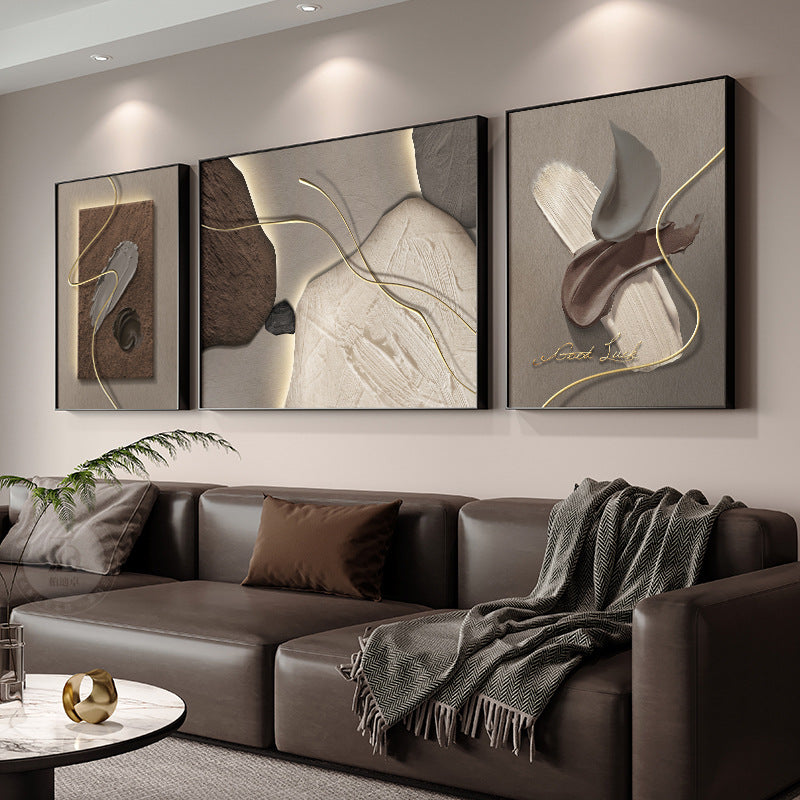 Abstract Textured Framed Wall Art Set Homeandso
