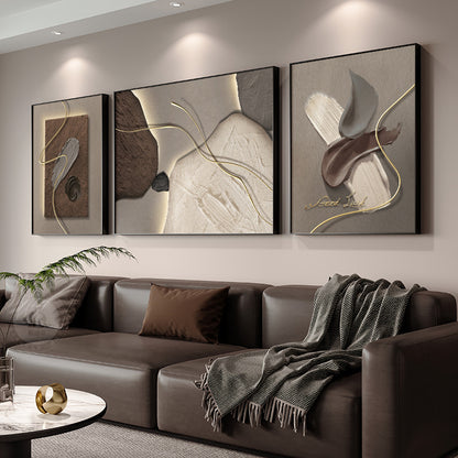 Abstract Textured Framed Wall Art Set Homeandso