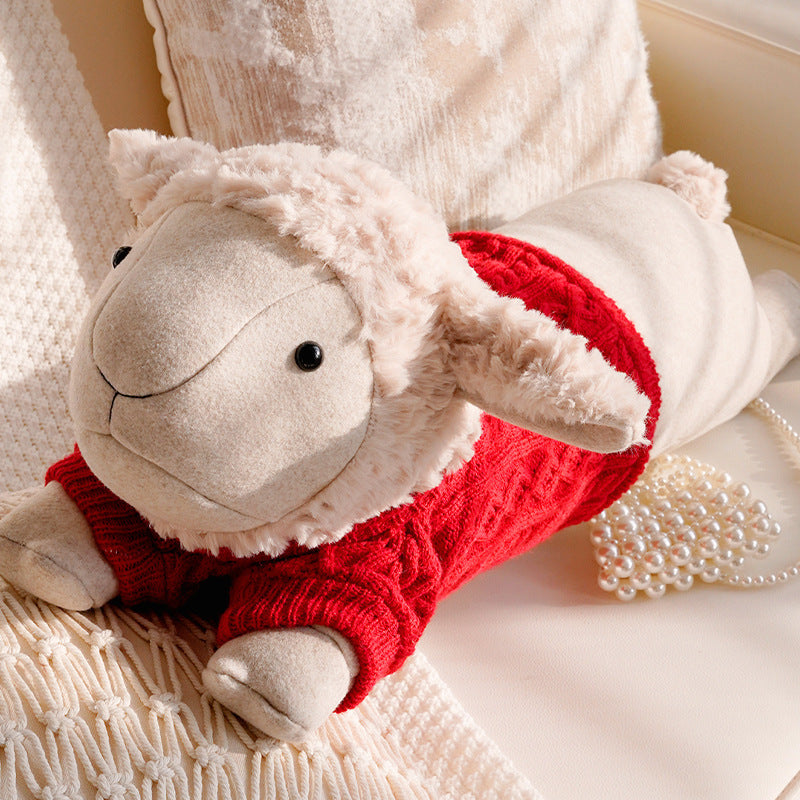 Adorable Plush Sheep Shaped Pillow