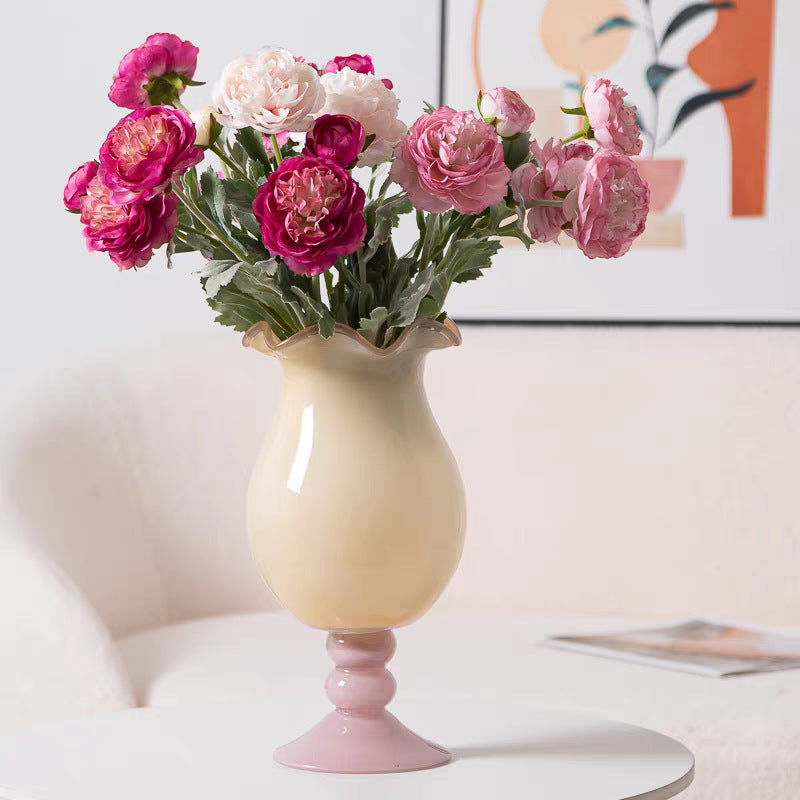 Elegante Blumen Glasvase