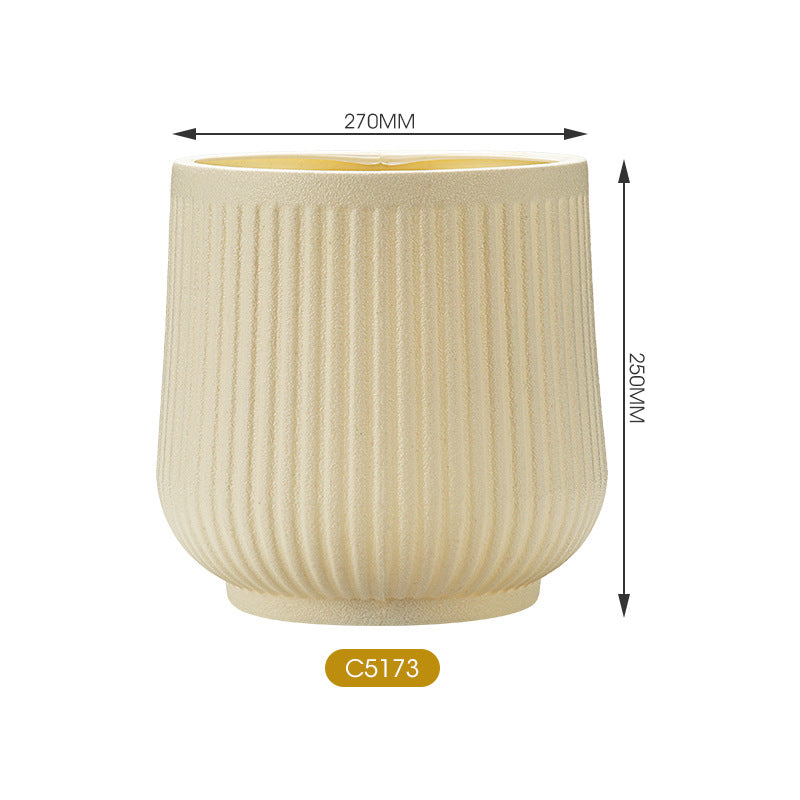 Textured Round Modern Planter Homeandso