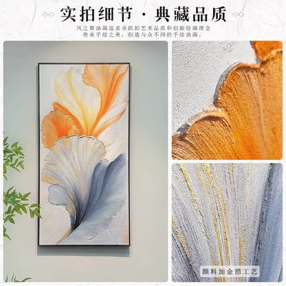 Embossed Floral Canvas Wall Art Homeandso