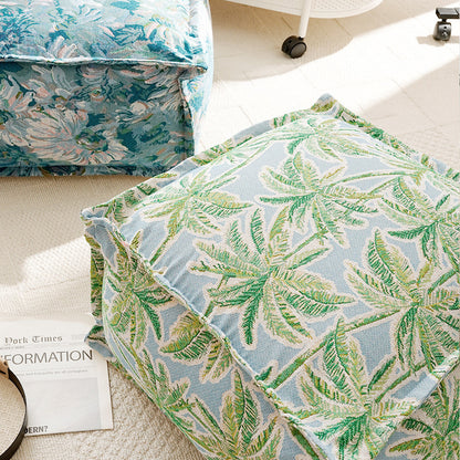 Floral Patterned Pouf
