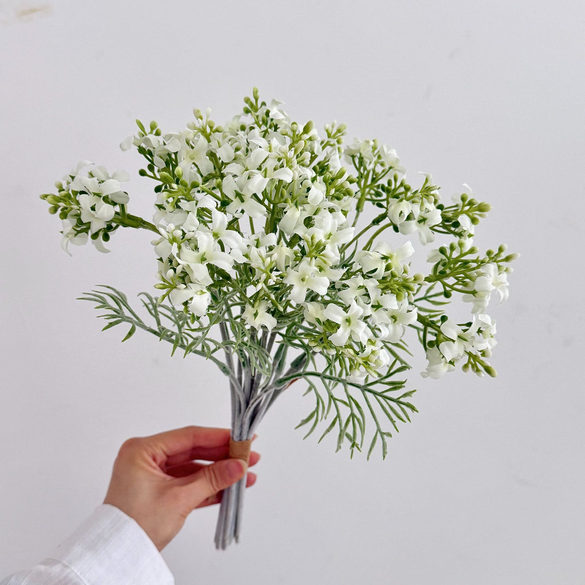 Lifelike Floral Bouquet with Purple Blooms