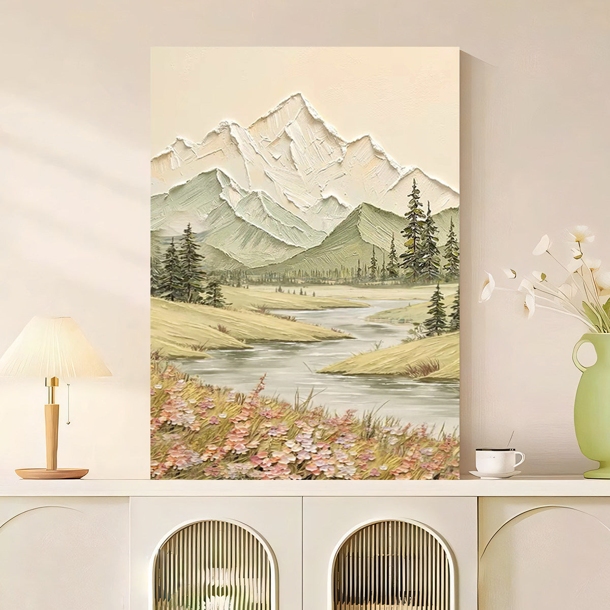 Textured Mountain Landscape Relief Art Homeandso