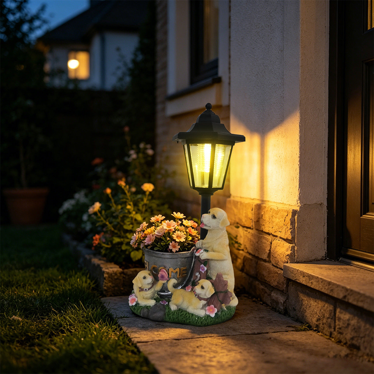 Whimsical Dog Lamp Homeandso