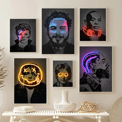 Neon Illumination Street Art Print Homeandso