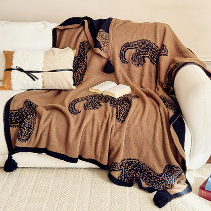 Cozy Animal Print Throw Blanket