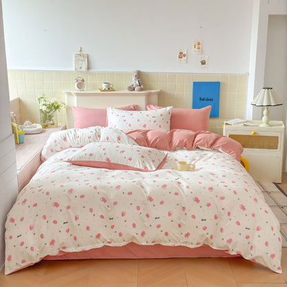 Playful Cartoon Animal-Themed Bedding Set Homeandso