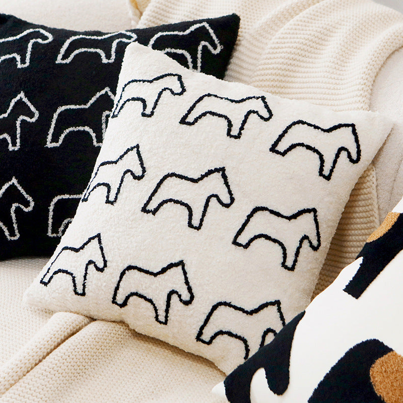 Artistic Animal-Themed Throw Pillow
