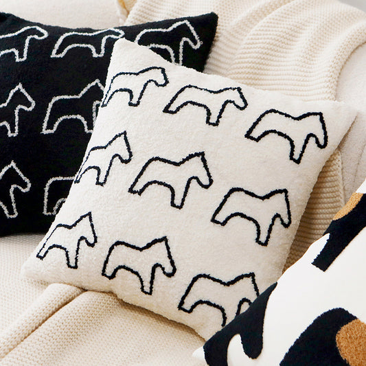 Artistic Animal-Themed Throw Pillow