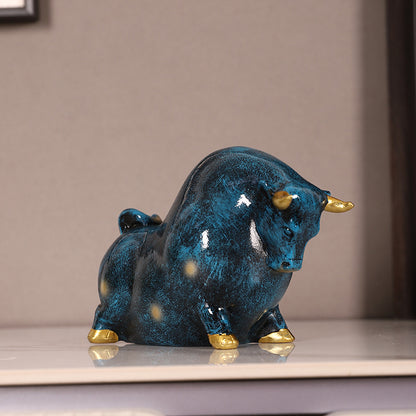 Decorative Bull Figurine Homeandso