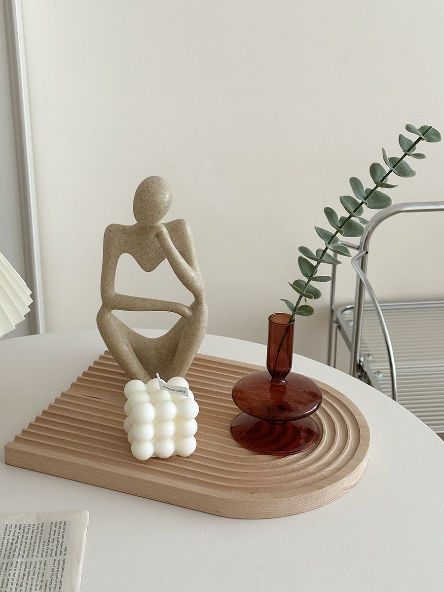 Unique Three-Tiered Decorative Glass Candle Holder