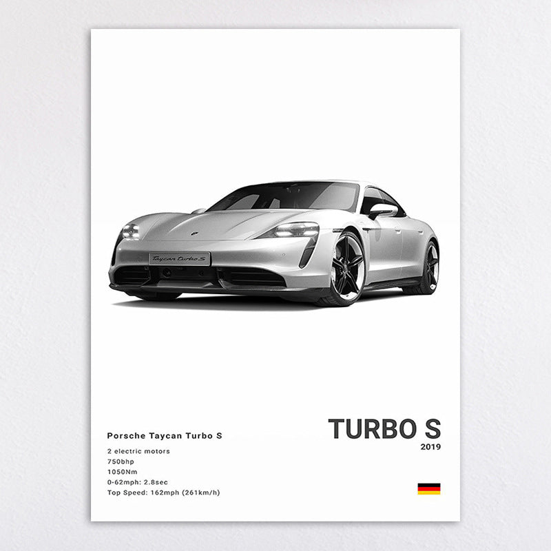 Vintage-Inspired Ford Mustang GT500 Art Print Homeandso