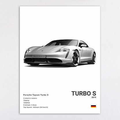 Vintage-Inspired Ford Mustang GT500 Art Print Homeandso