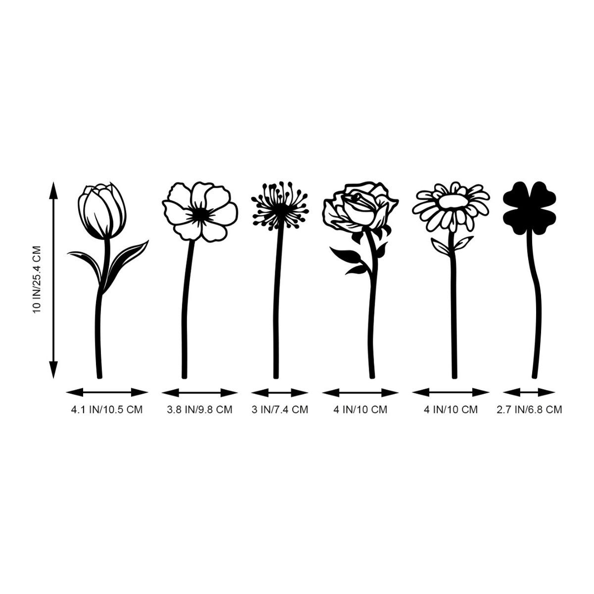 Floral Silhouette Wall Decals Homeandso