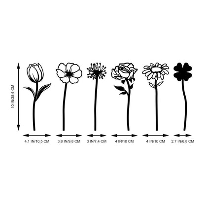 Floral Silhouette Wall Decals Homeandso