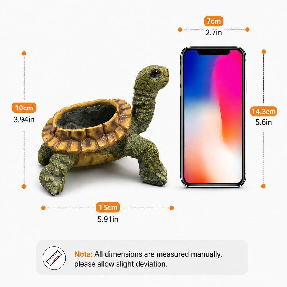Turtle-Shaped Decorative Planter Homeandso