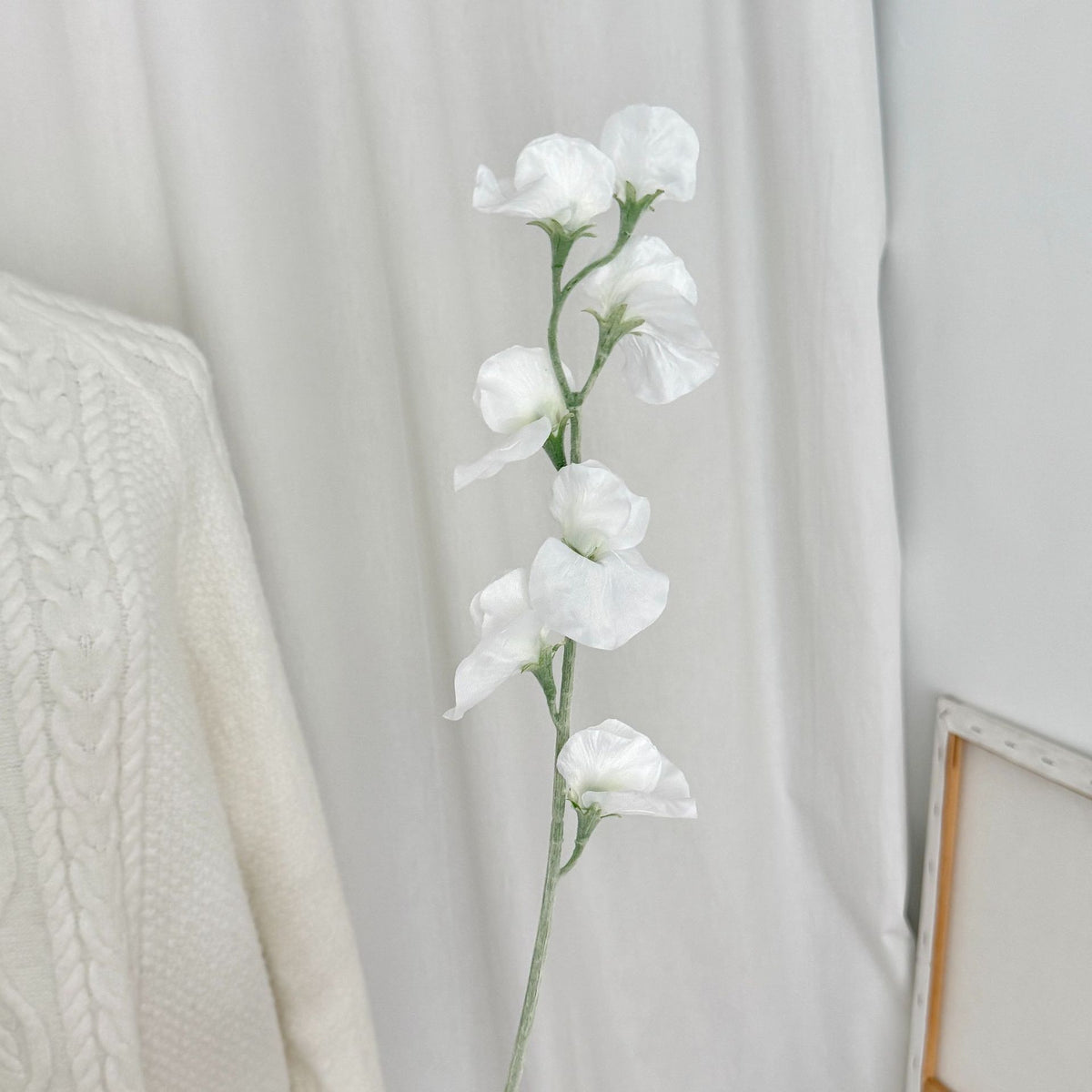 Elegant Faux Sweet Pea Stem