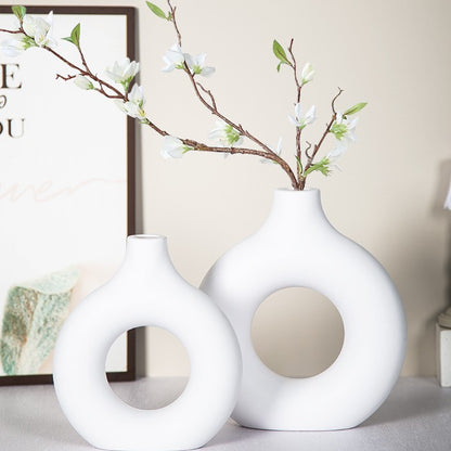 Modern Circular Ceramic Vase Homeandso