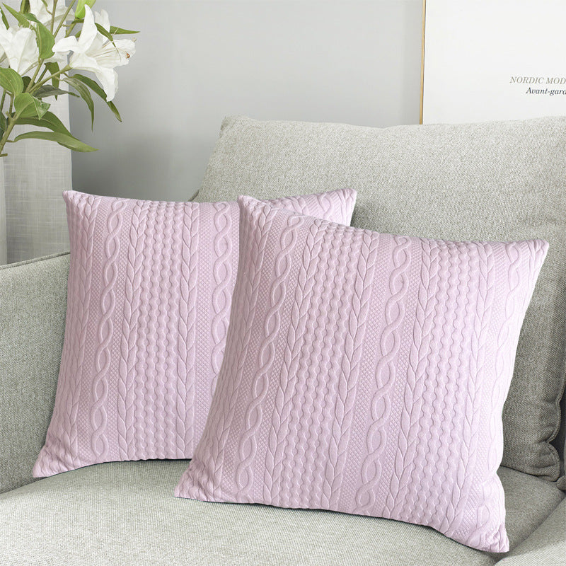 Textured Knit Decorative Pillow