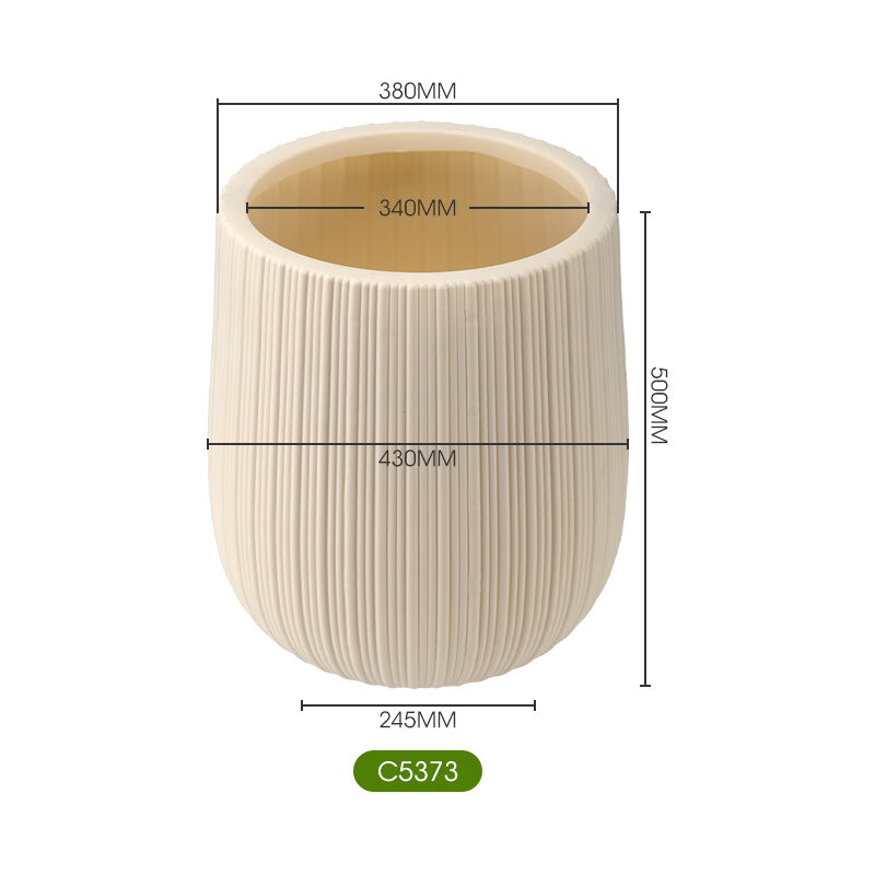 Homeandso Decorative Ribbed Ceramic Planter