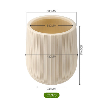 Homeandso Decorative Ribbed Ceramic Planter
