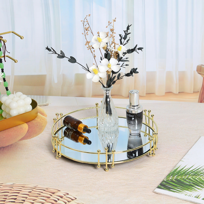 Elegant Mirrored Serving Tray Homeandso
