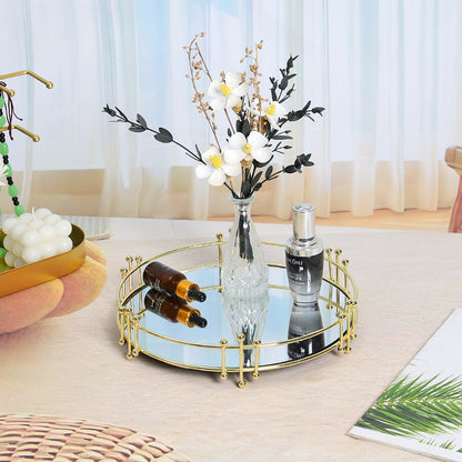 Elegant Mirrored Serving Tray Homeandso