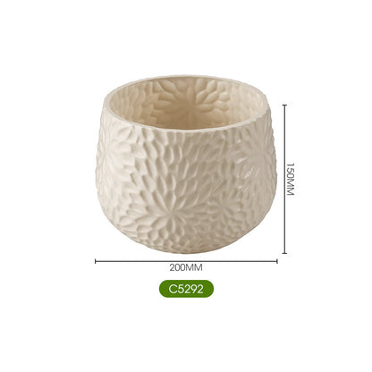 Textured Ceramic Flower Planter Homeandso