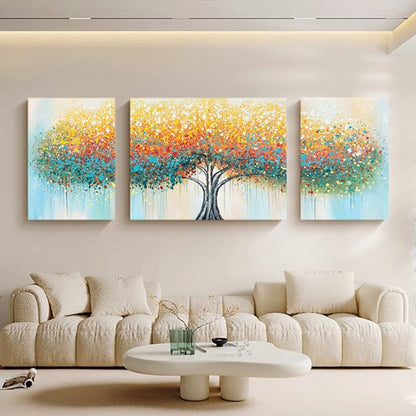 Abstract Tree Triptych Canvas Wall Art Homeandso