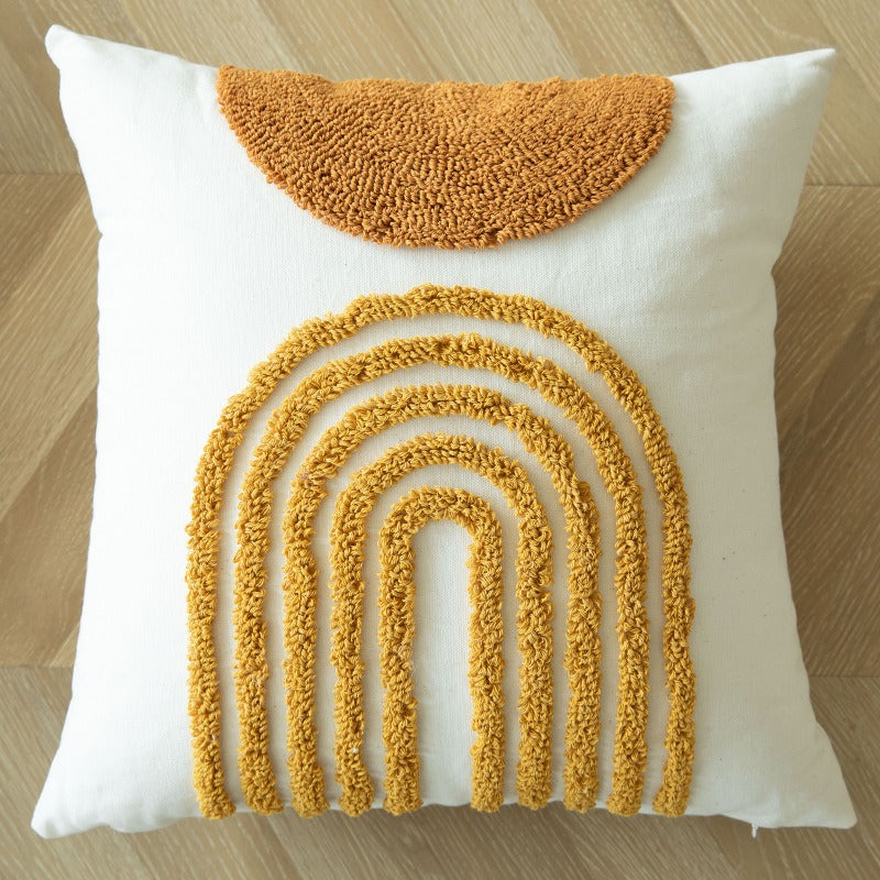 Textured Geometric Throw Pillow