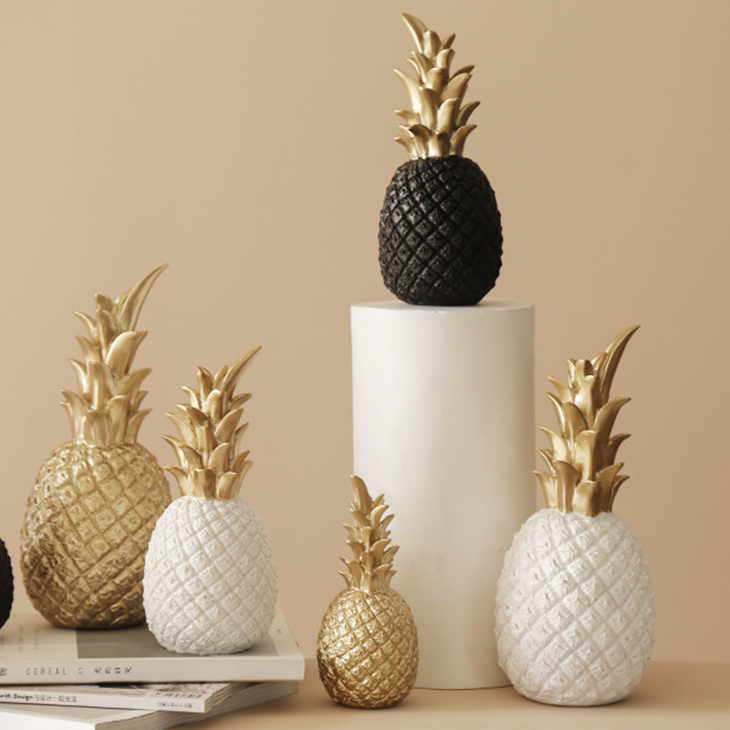 Decorative Golden Pineapple Figurine Homeandso