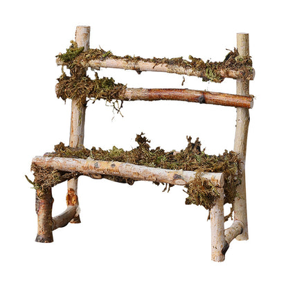 Rustic Wooden Miniature Bench Homeandso